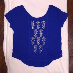 Low-Back Embroidered Top